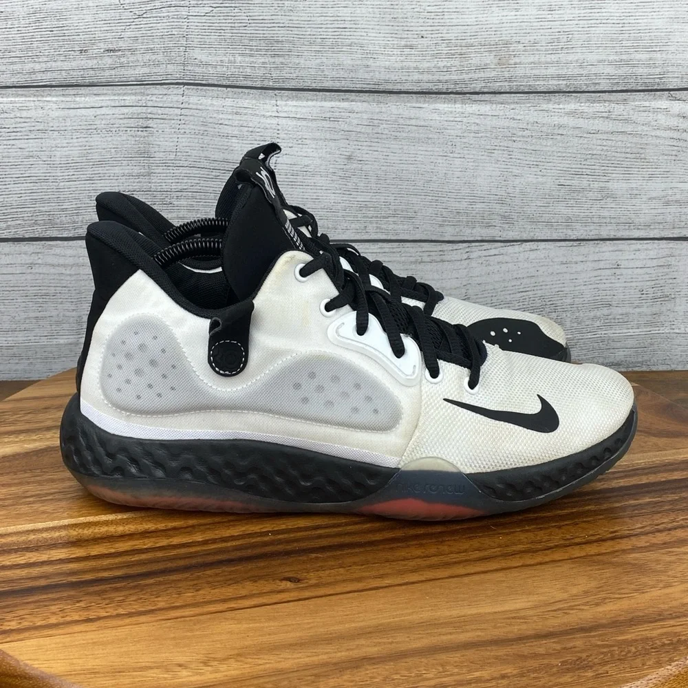 Nike KD Trey 5 VII White Bright Crimson Black Basketball Shoe AT1200-100 Men 9.5